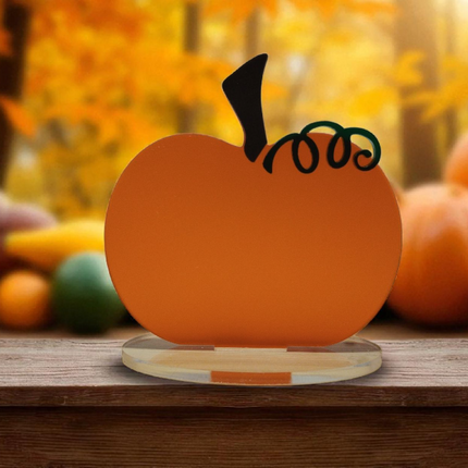 Orange Acrylic Pumpkin On Stand