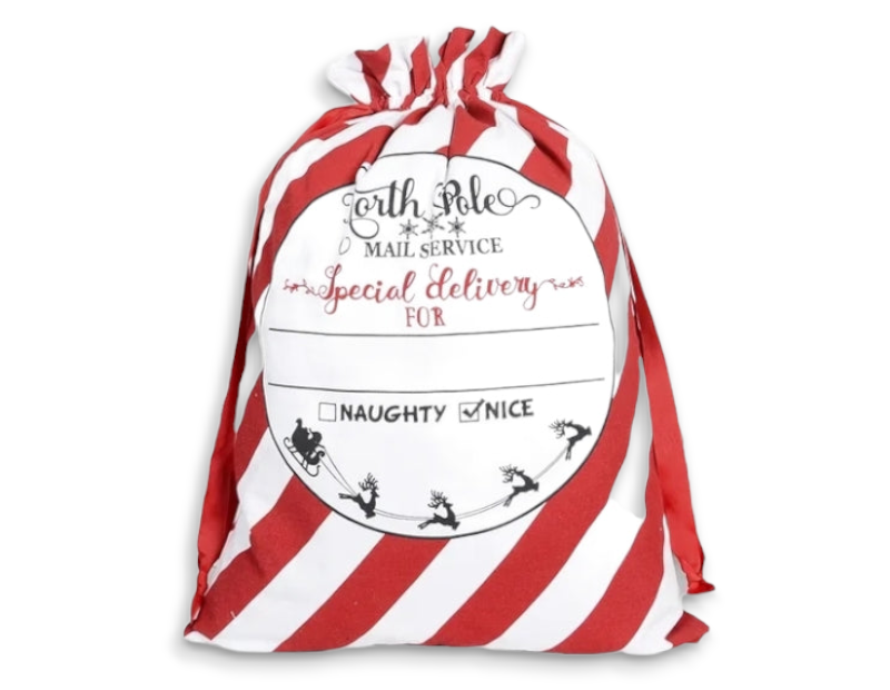 Christmas Santa Sack Red Striped