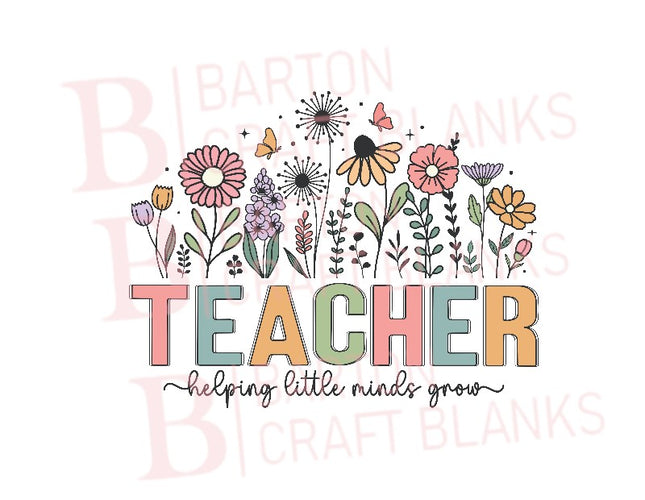 Teacher Helping Little Minds Grow UVDTF