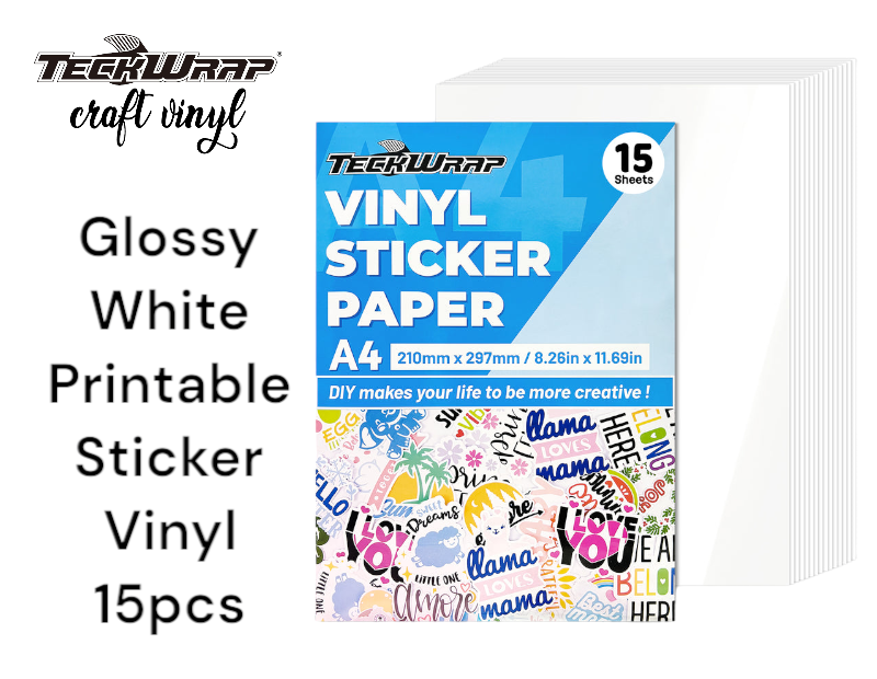 Teckwrap Gloss White Printable Sticker Vinyl