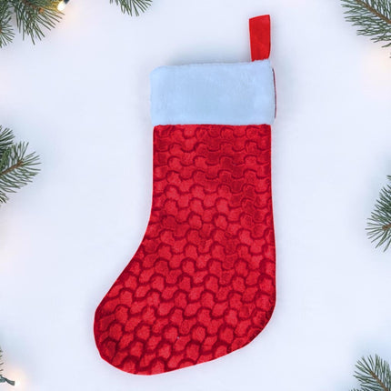 Red Velvet Fur Trimmed Christmas Stocking