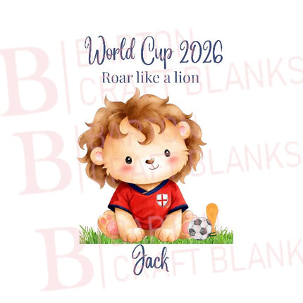 World Cup Lion England Red Shirt Custom UVDTF
