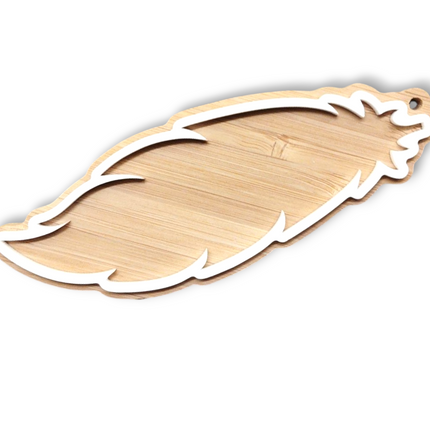 Bamboo & Acrylic Feather