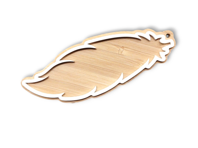 Bamboo & Acrylic Feather