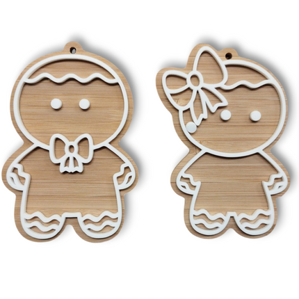 Bamboo & Acrylic Gingerbread Boy Or Girl