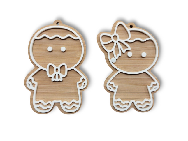 Bamboo & Acrylic Gingerbread Boy Or Girl