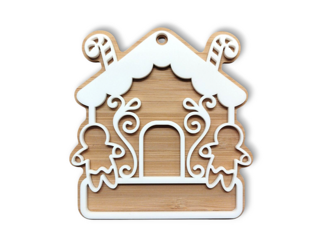 Bamboo & Acrylic Gingerbread House