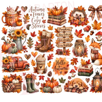 Autumn Decal Gang Sheet UVDTF