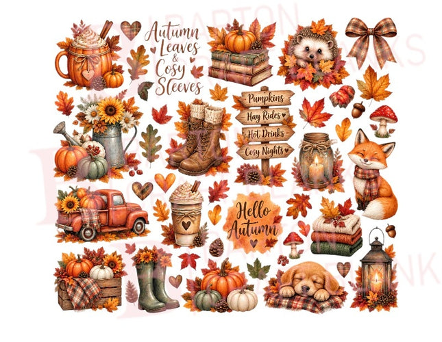 Autumn Decal Gang Sheet UVDTF