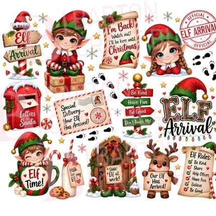 Christmas Decal Gang Sheet UVDTF
