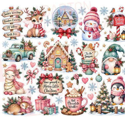 Christmas Decal Gang Sheet UVDTF