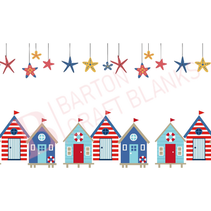 Summer Beach Huts Wrap UV-DTF