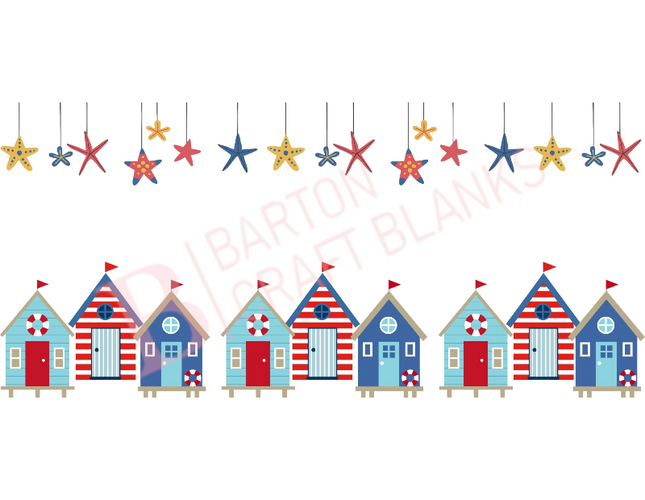 Summer Beach Huts Wrap UV-DTF