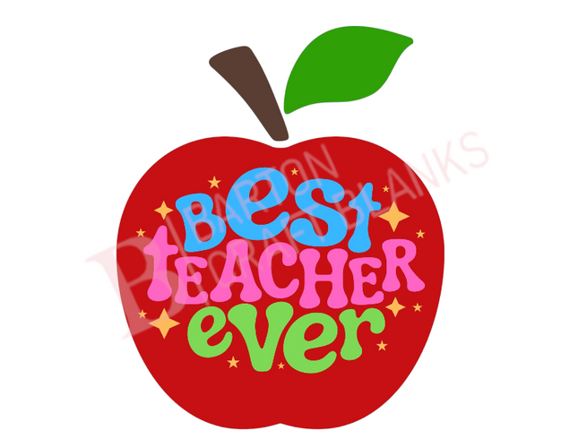 Best Teacher Apple UV-DTF