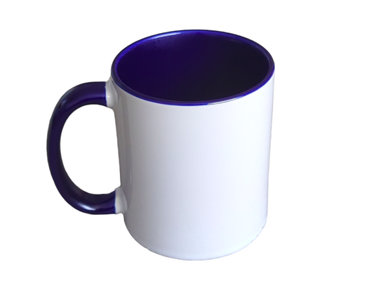 Blue Handle & Inner Sublimation Mug