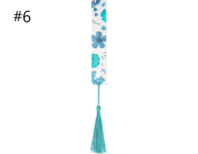 Flower Print Bookmark