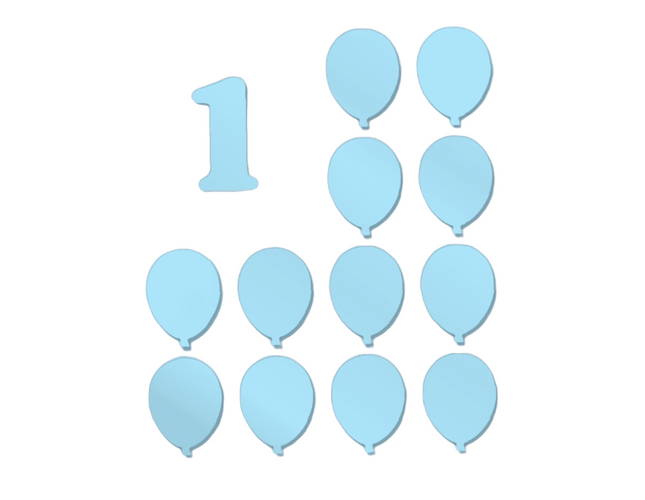 Acrylic Baby Milestone Balloons Blue