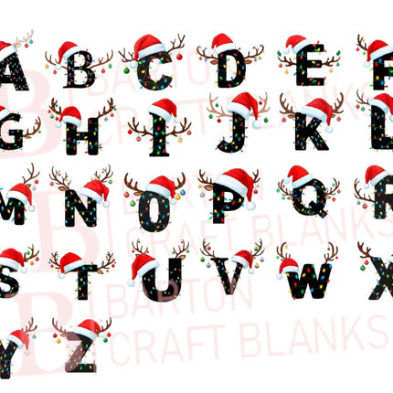Christmas Alphabet Letter UVDTF