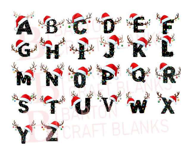 Christmas Alphabet Letter UVDTF
