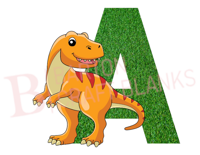 Dinosaur Theme Letter Decal UVDTF