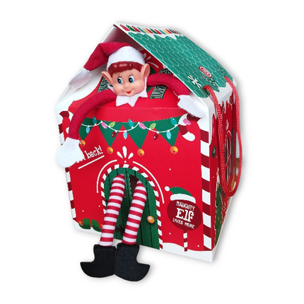 Decorated Elf Arrival House Box
