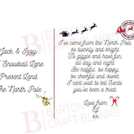 Christmas Elf Postcard Arrival UVDTF