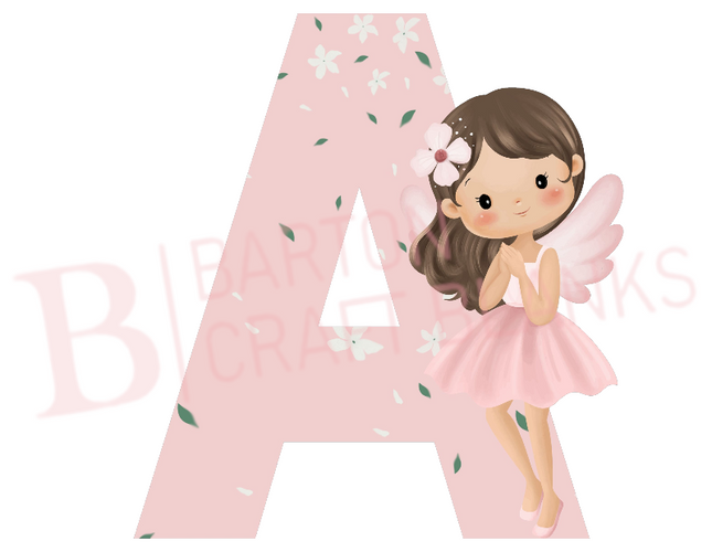 Fairy Theme Letter Decal UVDTF