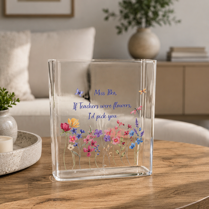 Acrylic Book Vase If Teachers were flowers UVDTF
