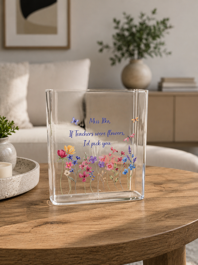 Acrylic Book Vase If Teachers were flowers UVDTF