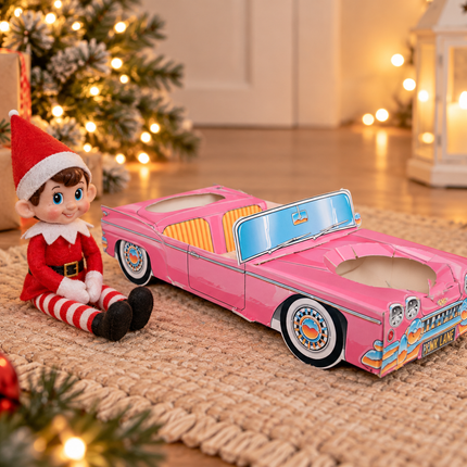 Elf Arrival Pink Cardboard Sports Car
