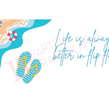 Summer Flip Flops Wrap UV-DTF