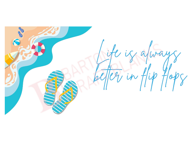 Summer Flip Flops Wrap UV-DTF