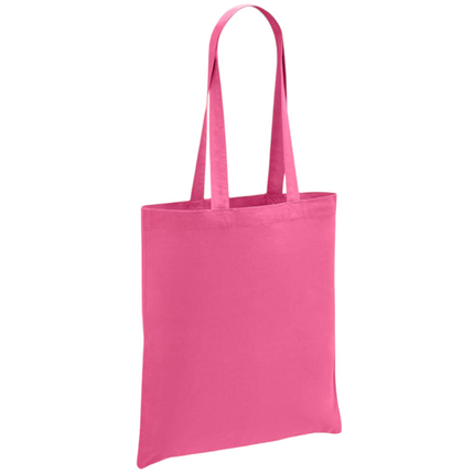 Long handle cotton shopper tote bag