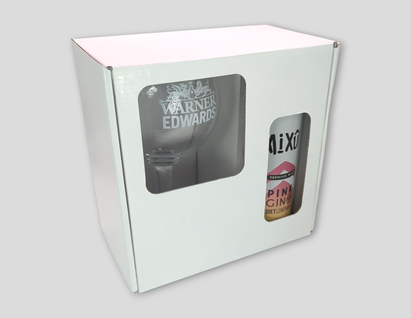 Gin Glass & Can Holder Gift Display Box