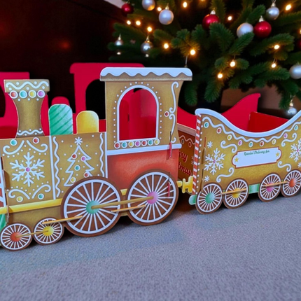 Gingerbread Christmas Present Train