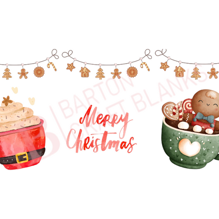 Gingerbread Cups Wrap UV-DTF