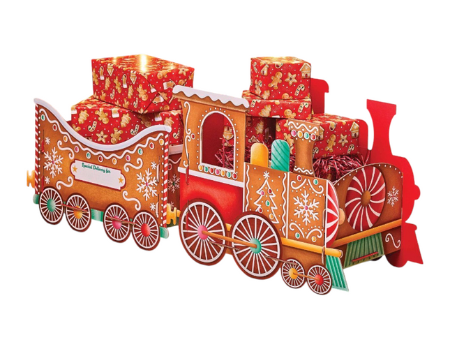 Gingerbread Christmas Present Train