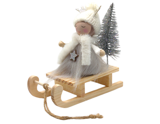 Girl on Sledge Christmas Decoration