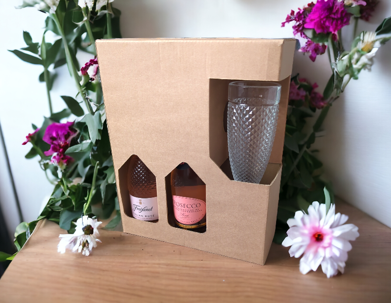 Bottle and Glass Holder Gift Display Box