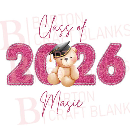 Graduation Bear UVDTF