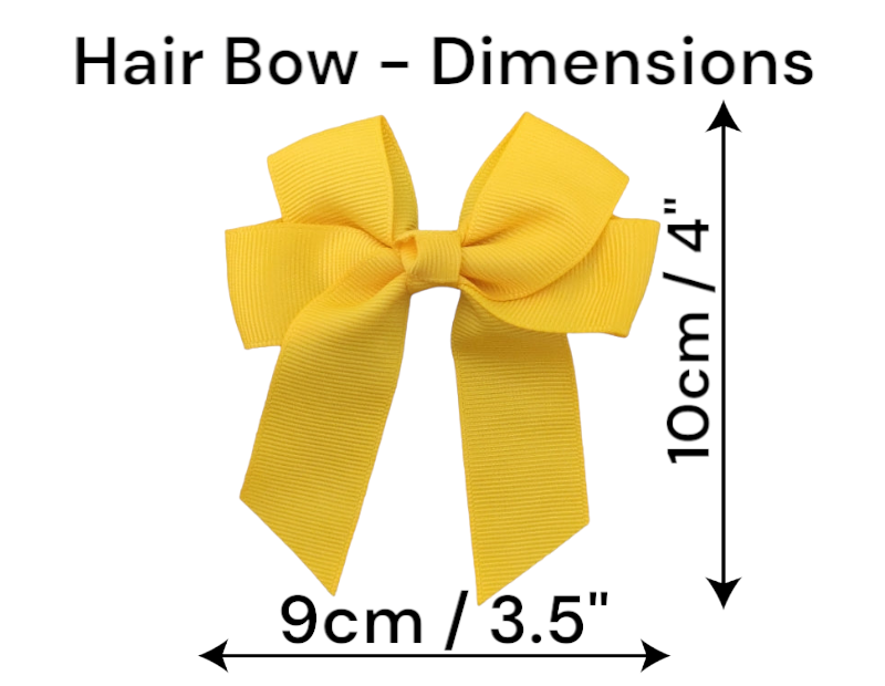 4" Long Hair bow on clip