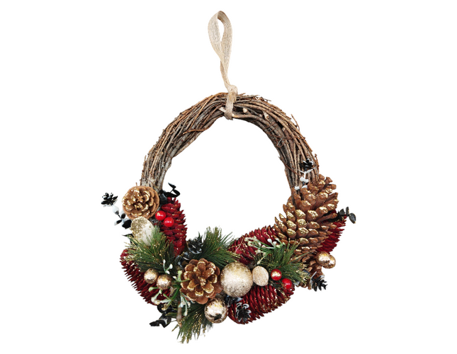 Woodland Half Christmas Wreath