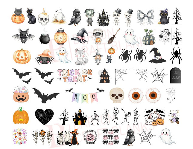 Halloween Mini Decal Gang Sheet UVDTF