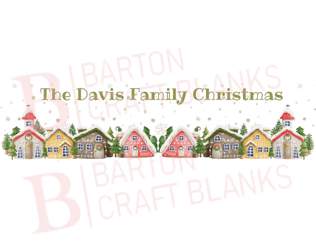 Christmas Eve Crate UVDTF Houses 3x26cm