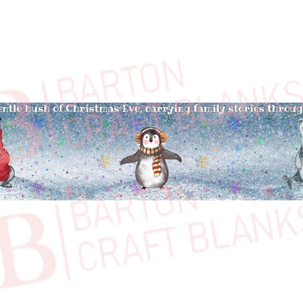 Christmas Eve Crate UVDTF Penguin 3x26cm