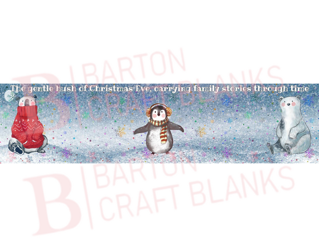Christmas Eve Crate UVDTF Penguin 3x26cm