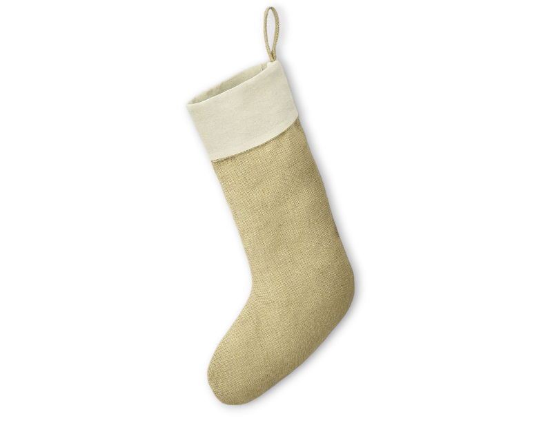 Natural Jute Christmas Stocking