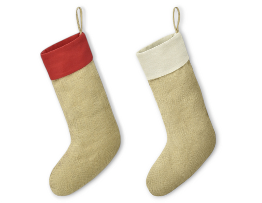 Natural Jute Christmas Stocking