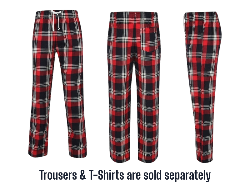 Womens Tartan Lounge Trousers & T-shirt