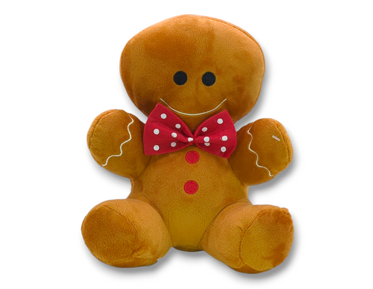 Gingerbread Man Plush Large With Bowtie